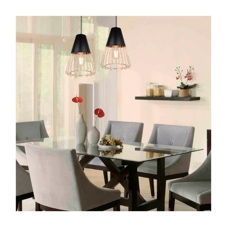 LAMPARA ELEGANTE DE TECHO CANDELABRO VINTAGE HOGAR - 2