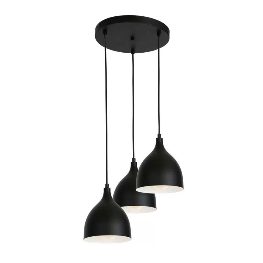 LAMPARA CANDELABRO COLGANTE AJUSTABLE 3 FOCOS MODERNO TECHO - 1