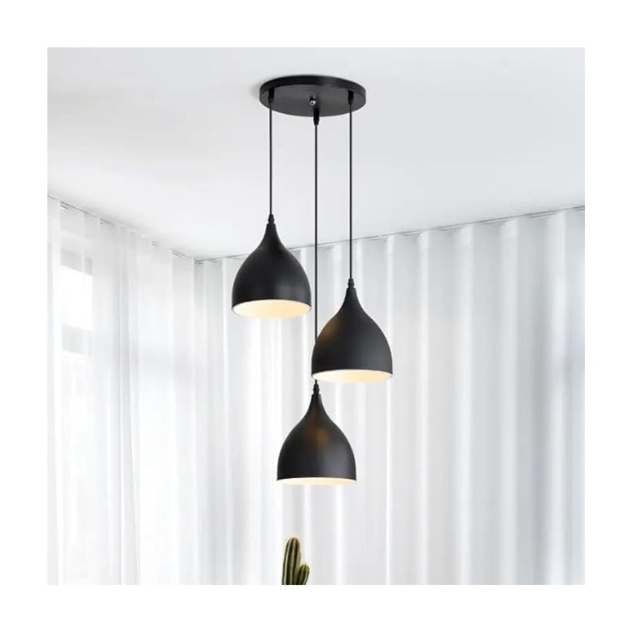 LAMPARA CANDELABRO COLGANTE AJUSTABLE 3 FOCOS MODERNO TECHO - 2