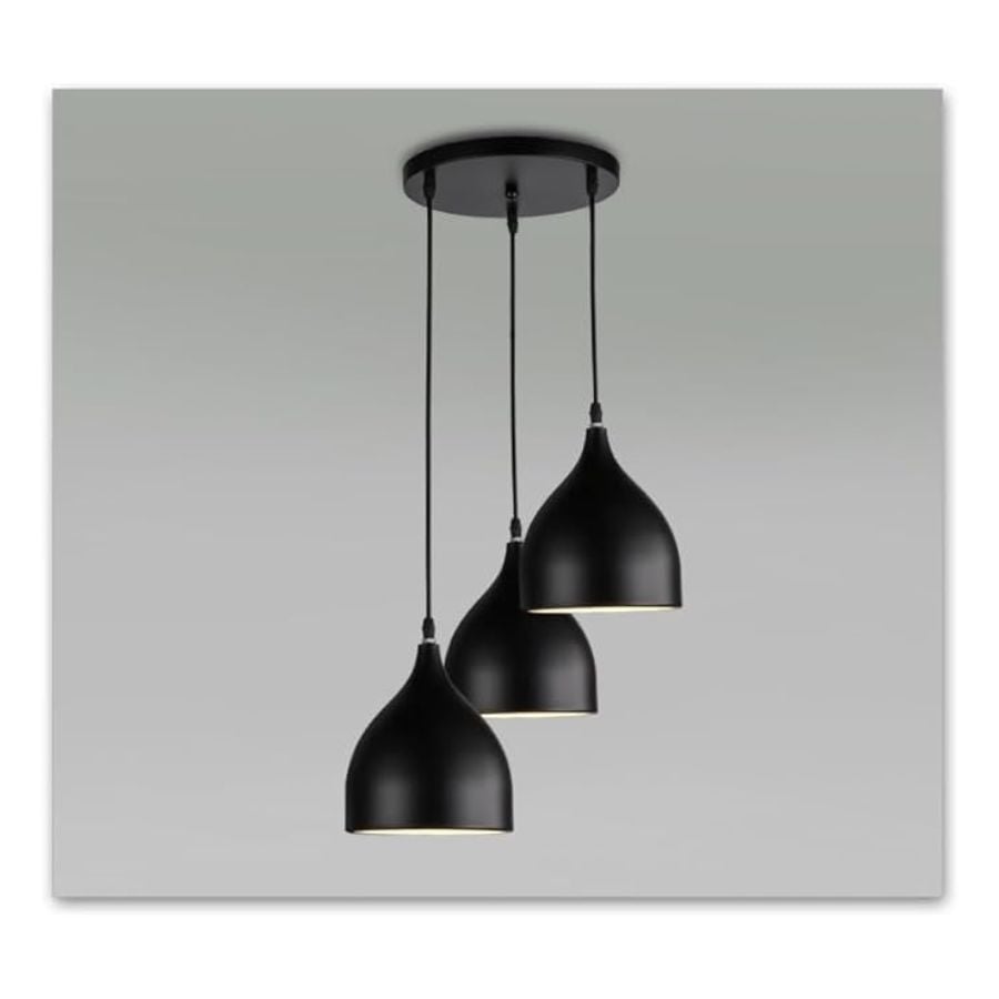 LAMPARA CANDELABRO COLGANTE AJUSTABLE 3 FOCOS MODERNO TECHO - 3