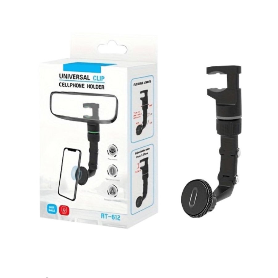 SOPORTE RETROVISOR AUTO CELULAR 360 GIRA MULTIFUNCIONAL - 2