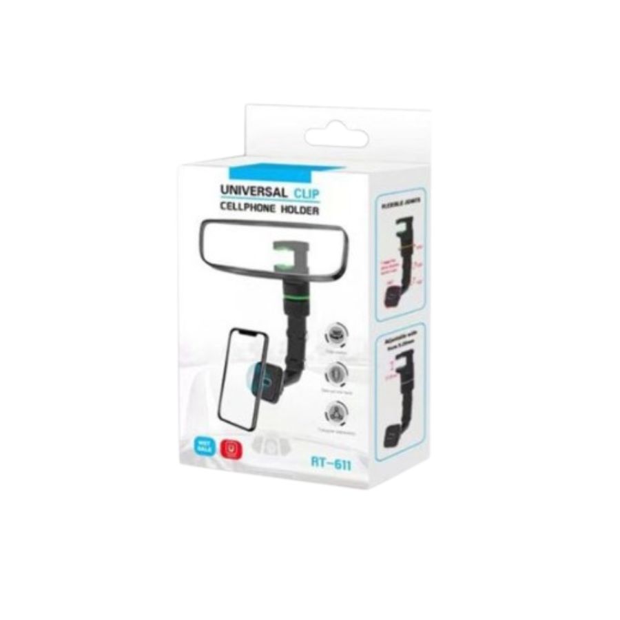 SOPORTE RETROVISOR AUTO CELULAR 360 GIRA MULTIFUNCIONAL - 3
