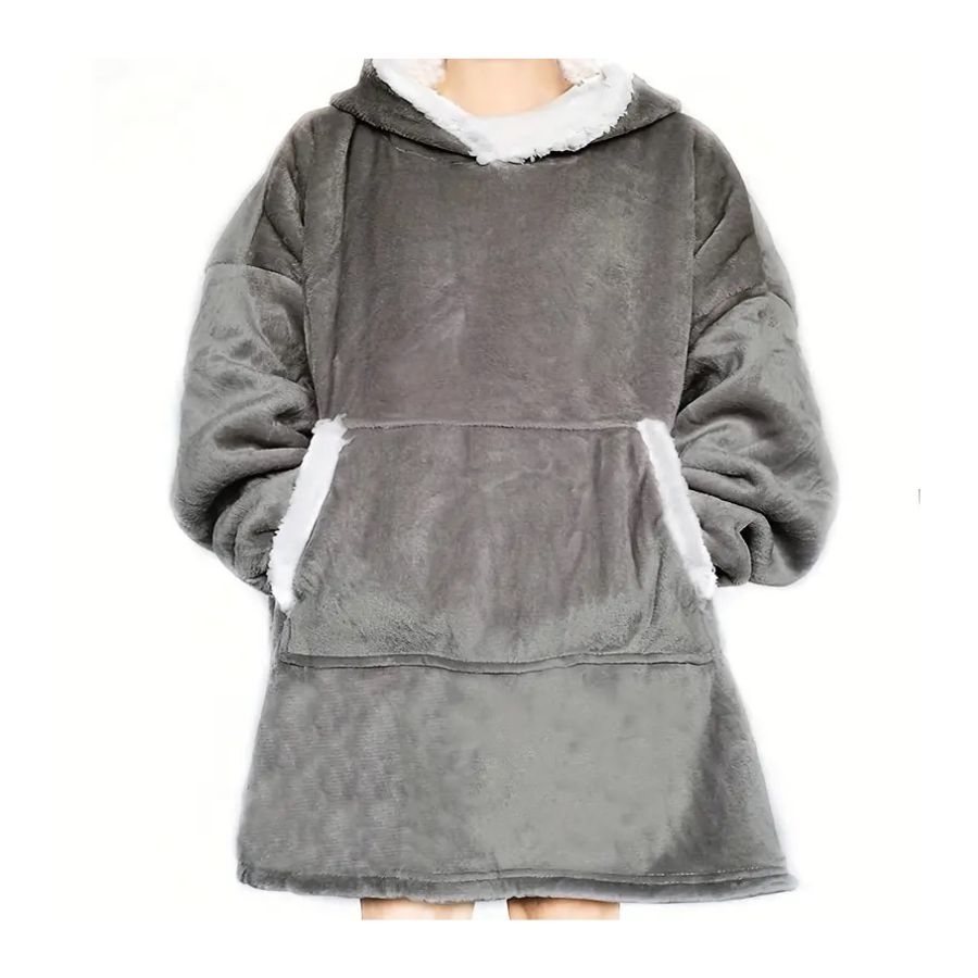POLERON HODDIE FRAZADA MANTA LUMINOSA CON CAPUCHA SUDADERA PIJAMA - 1