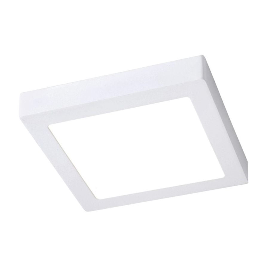LAMPARA LED PLAFON SOBREPONER CUADRADO BLANCO 18W - 1