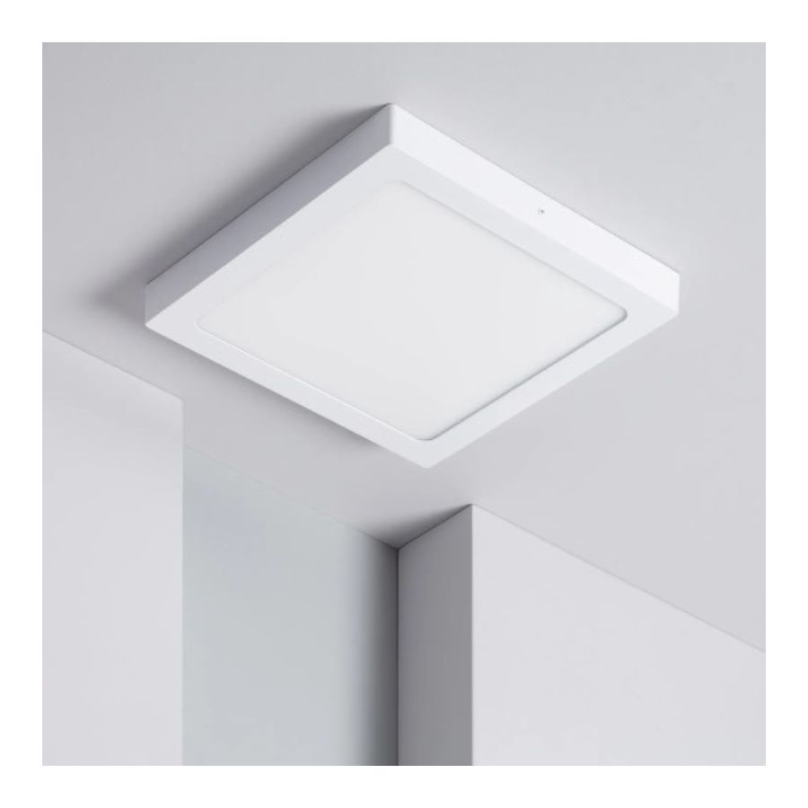 LAMPARA LED PLAFON SOBREPONER CUADRADO BLANCO 18W - 3