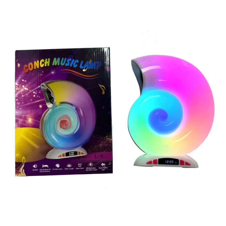 MINI ALTAVOZ CARACOLA RGB INALÁMBRICO PARLANTE LAMPARA - 3