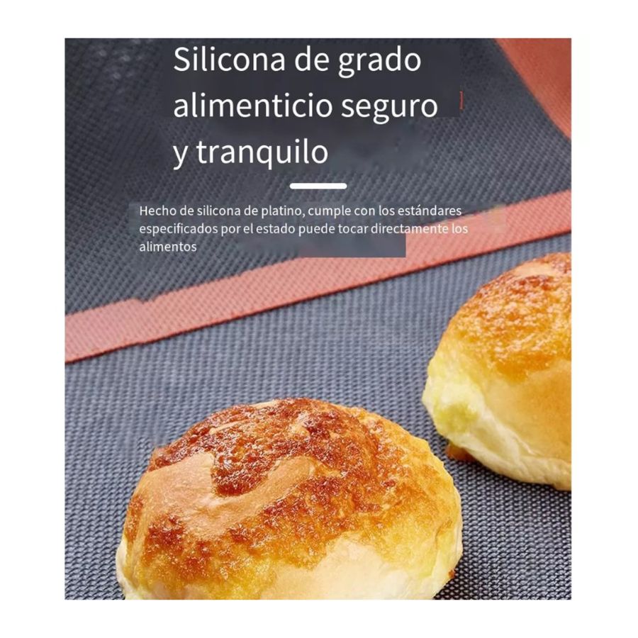 ALFOMBRILLA TAPETE DE SILICÓN MICROPERFORADOS HORNEAR COCINA - 2