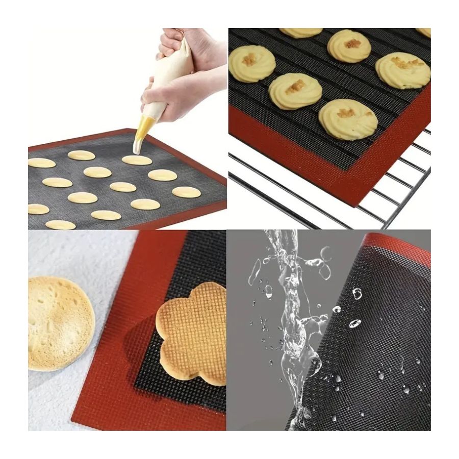 ALFOMBRILLA TAPETE DE SILICÓN MICROPERFORADOS HORNEAR COCINA - 4