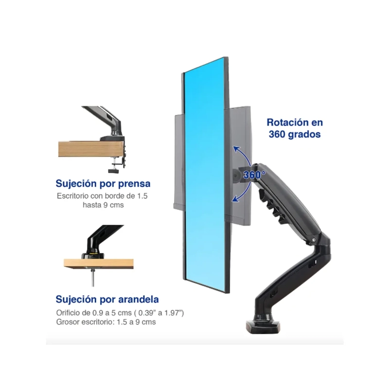 SOPORTE ARTICULADO PARA MONITOR TV DE PISTON F80 17 A 30 - 2