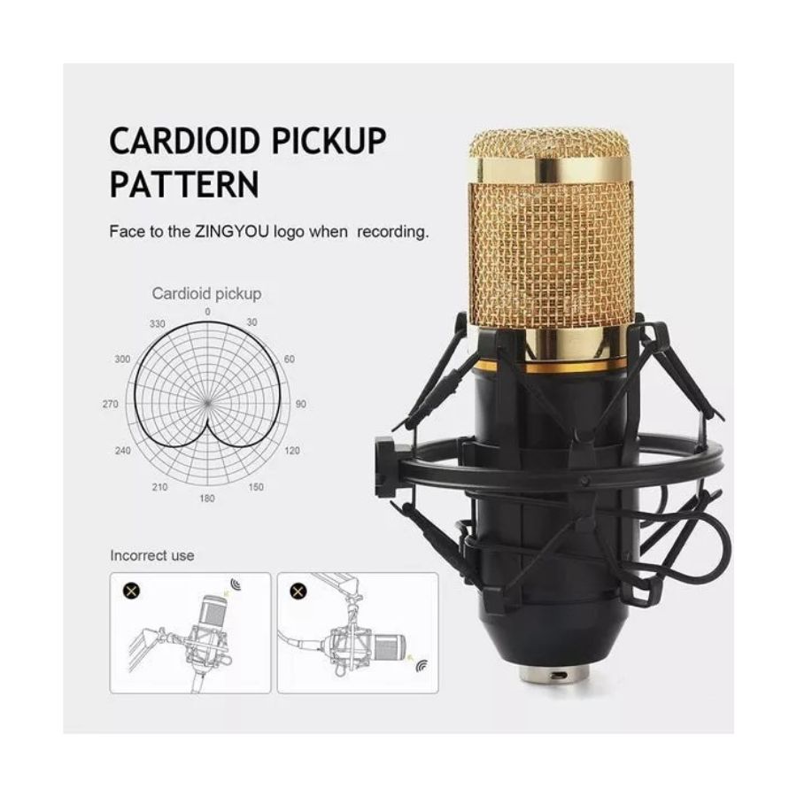 MICRÓFONO CLICK VENTAS DE GRABACIÓN PROFESIONAL CONDENSADO UNIDIRECCIONAL - 5