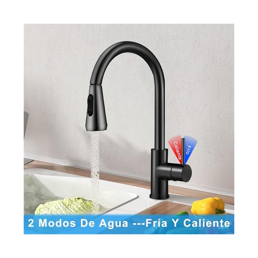 GRIFO CLICK VENTAS MEZCLADOR EXTENSIBLE MONOCOMANDO FREGADERO LLAVE 360 - 3