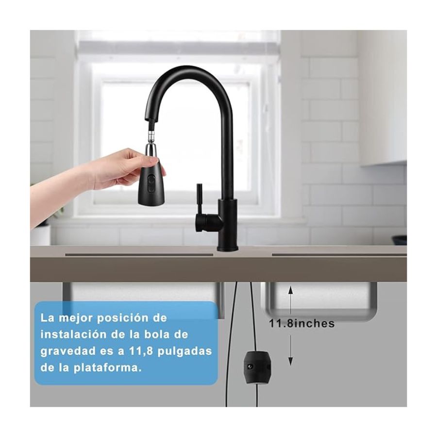 GRIFO CLICK VENTAS MEZCLADOR EXTENSIBLE MONOCOMANDO FREGADERO LLAVE 360 - 5