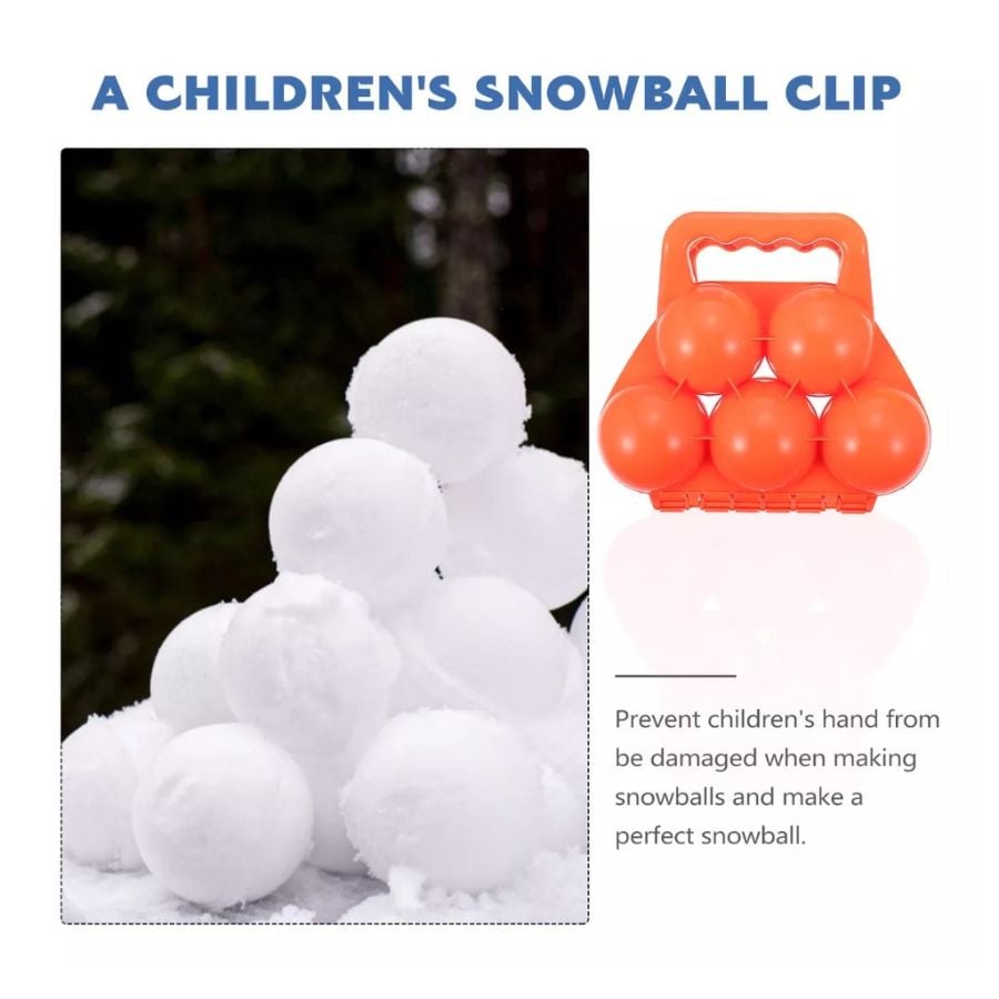 PINZA CLICK VENTAS PARA HACER BOLAS NIEVE ARENA CLIP JUGUETE 5 BOLAS - 4