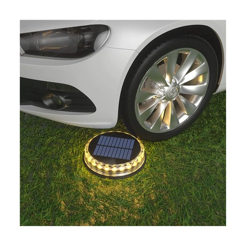 LÁMPARA CLICK VENTAS DISCO SOLAR IMPERMEABLE ESTACA JARDIN LUZ CALIDA - 2