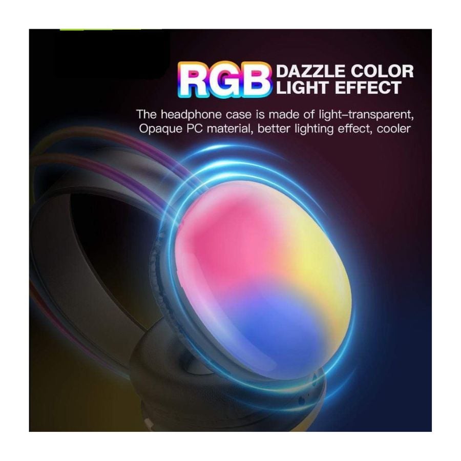 AUDÍFONOS CLICK VENTAS WK30 RGB BLUETOOTH 5.3 MICRÓFONO - 3