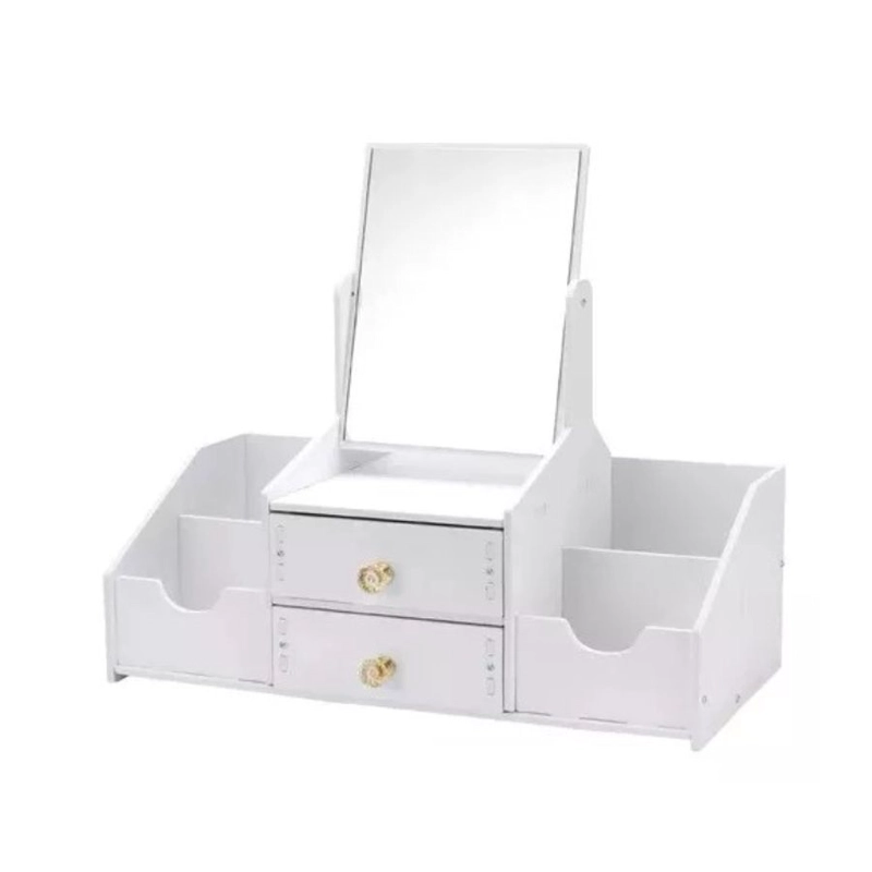 ORGANIZADOR CAJÓN MAQUILLAJE CON ESPEJO RECTANGULAR REPISAS - 1