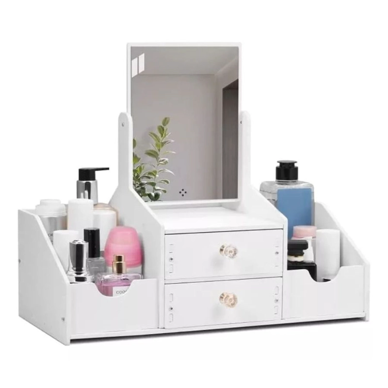 ORGANIZADOR CAJÓN MAQUILLAJE CON ESPEJO RECTANGULAR REPISAS - 5
