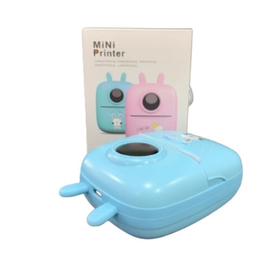 MINI IMPRESORA FOTOS PORTÁTIL NIÑOS ELECTRÓNICO BLUETOOTH AZUL - 3