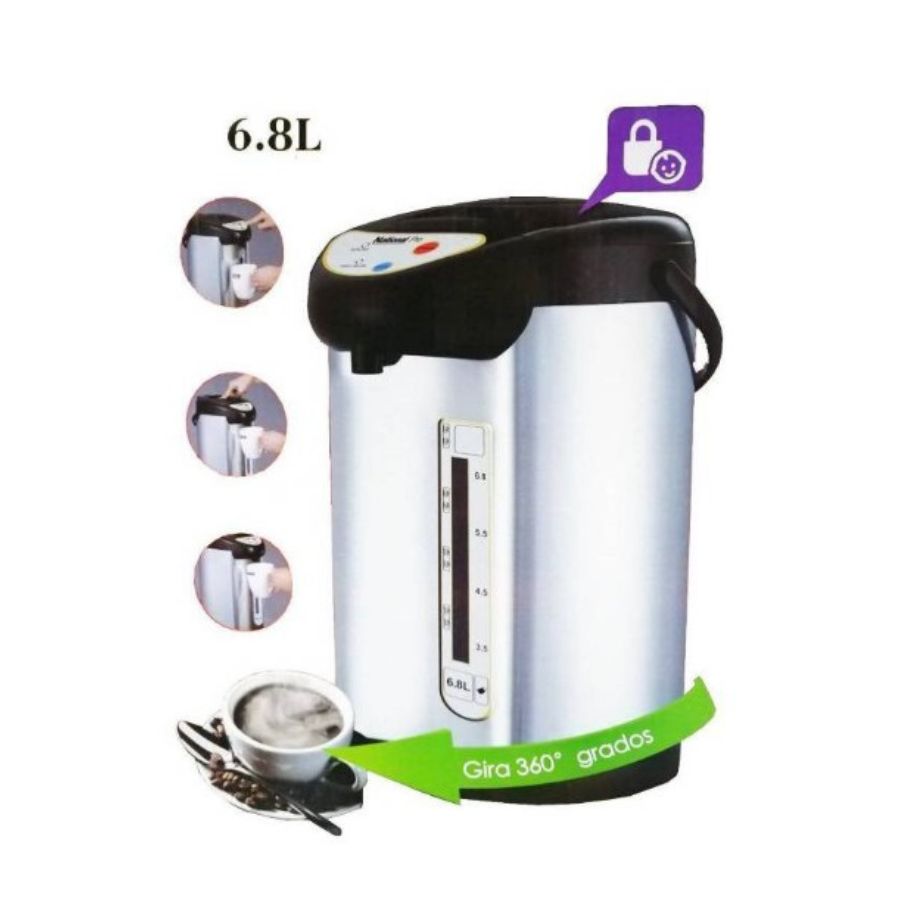 TERMO HERVIDOR ELÉCTRICO 6.8L ACERO INOXIDABLE TERMÓMETRO - 1