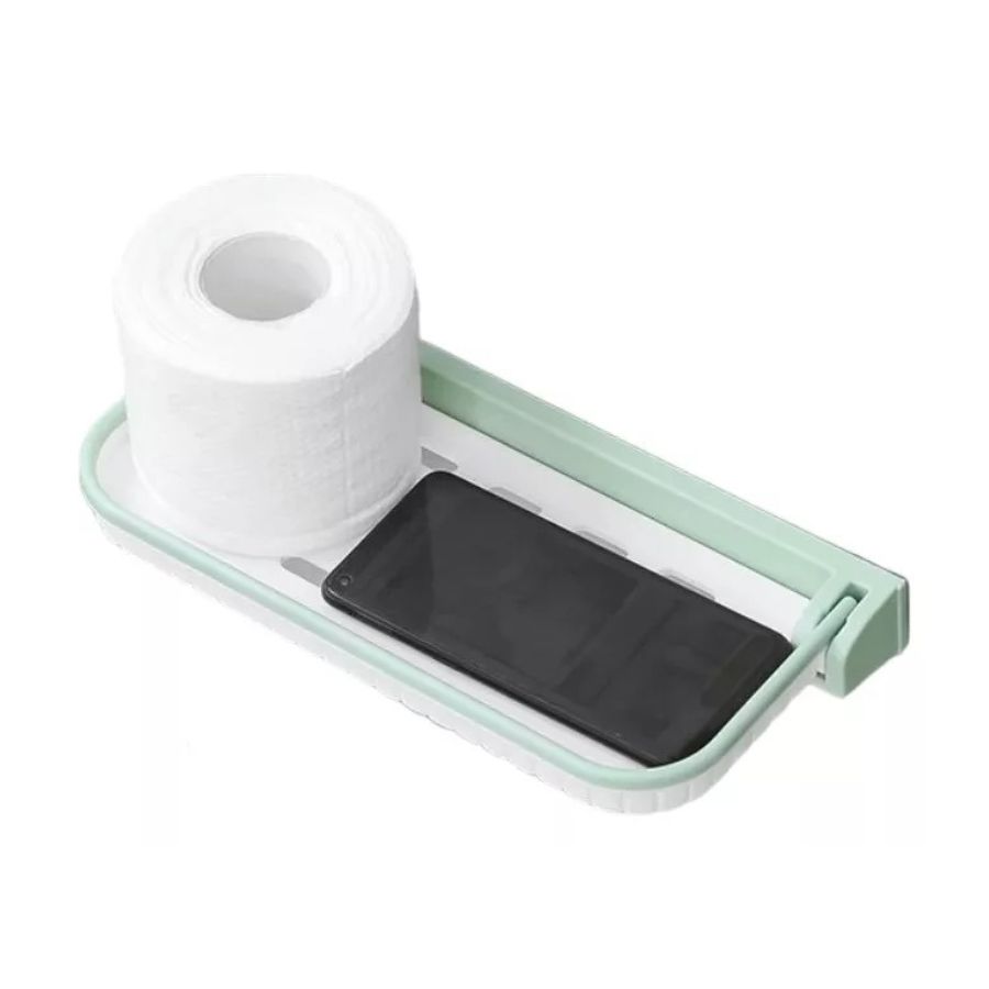 REPISA ESTANTE DE BAÑO PLEGABLE DE PARED COCINA TOALLERO - 1