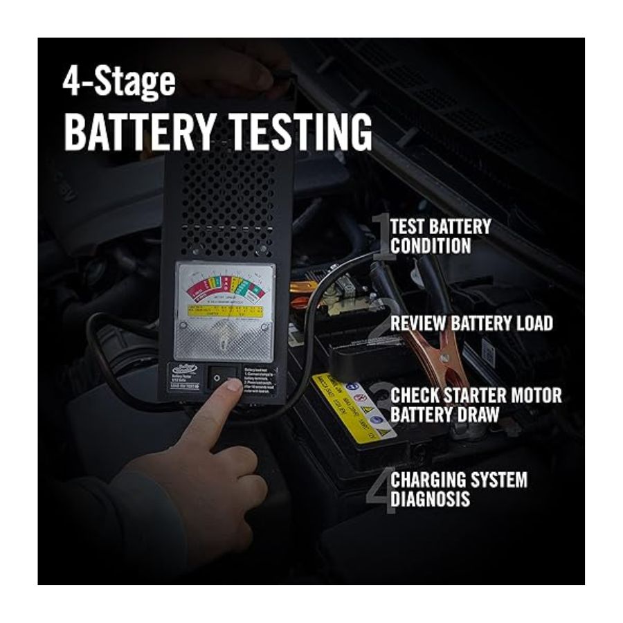 TESTER PARA BATERIA 6V Y 12V PROBADOR DE CARGA ANALÓGICO - 3