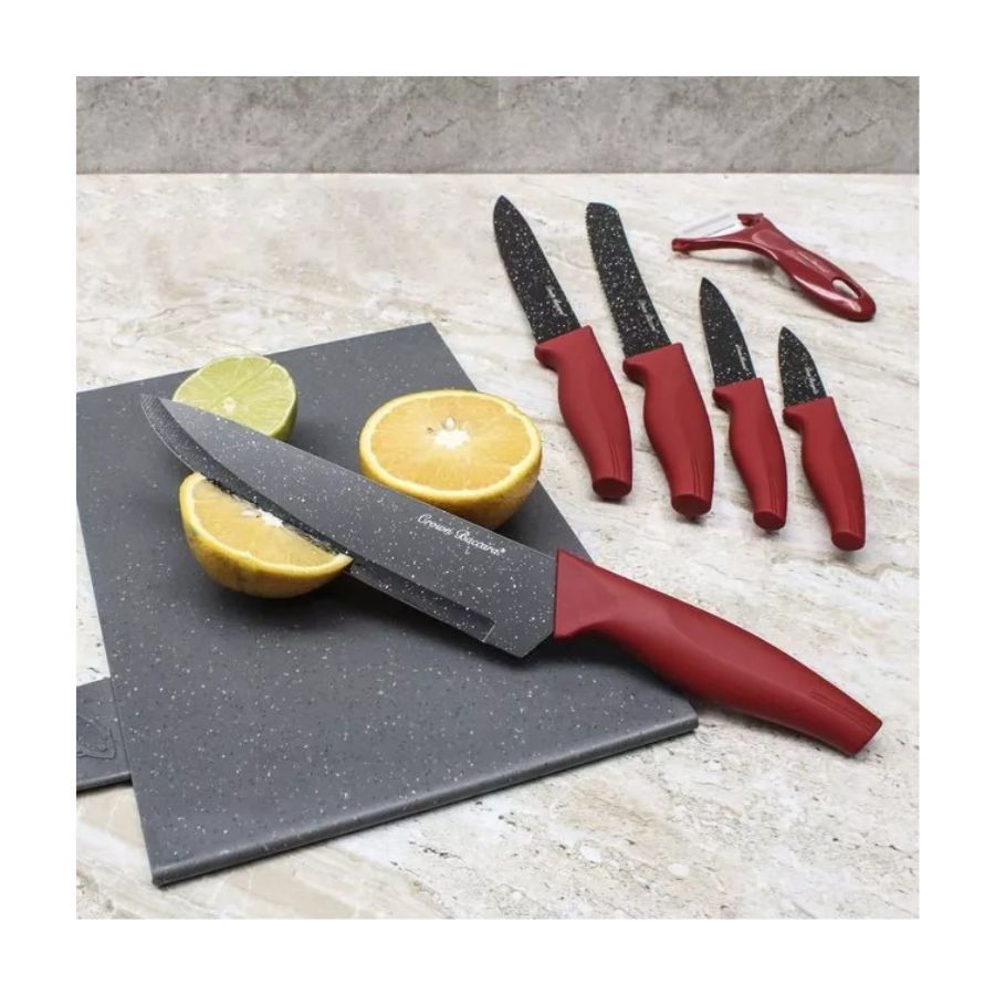 JUEGO X6 CUCHILLOS SET DE CUCHILLO CHEF COCINA PICADOR - 2