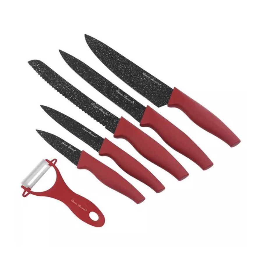 JUEGO X6 CUCHILLOS SET DE CUCHILLO CHEF COCINA PICADOR - 4