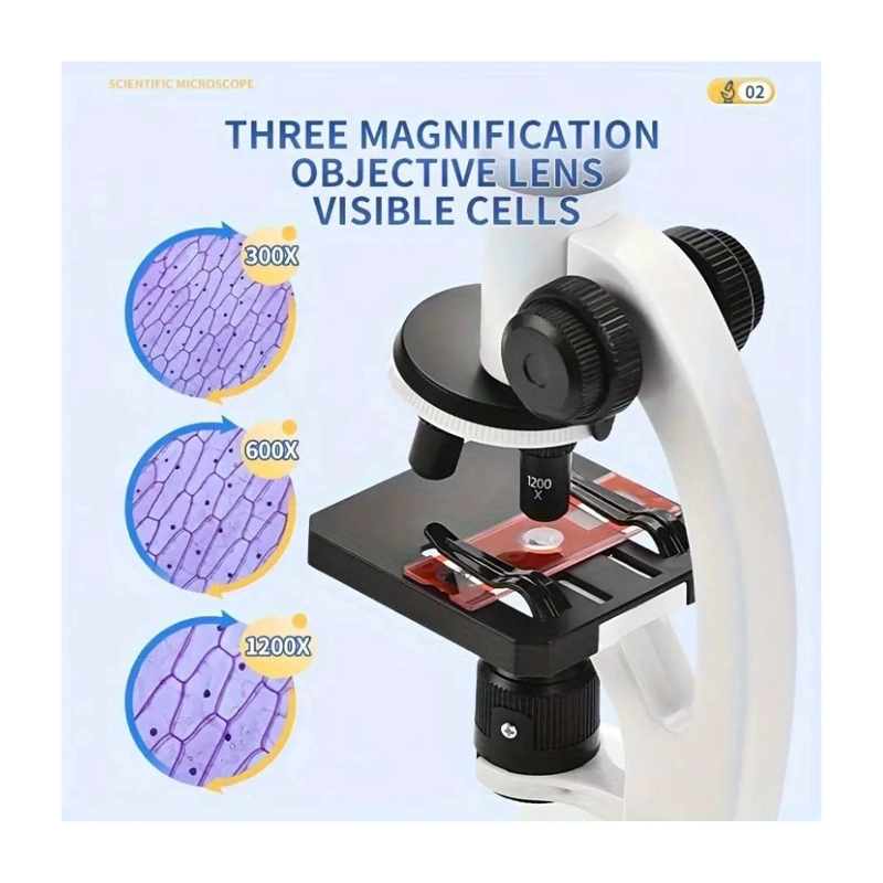 KIT DE MICROSCOPIO CLICK VENTAS MICROSCOPIO ÓPTICO BIOLÓGICO CON LED - 3