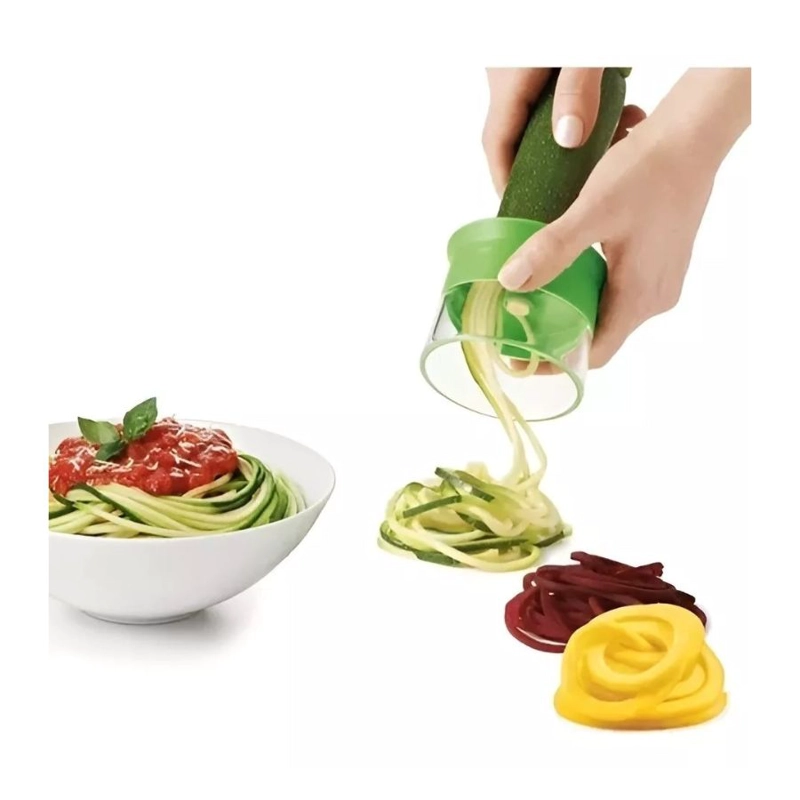 CORTADOR DE VERDURAS PELADOR VEGETALES ESPIRAL VERDE - 3