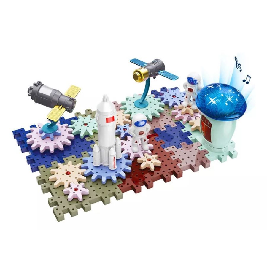 BLOQUE DE CONSTRUCCIÓN CLICK VENTAS MULTICOLOR DE JUGUETES CON ROTACIÓN DE ENGRANAJE - 1