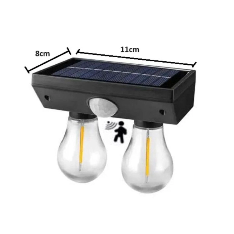 LÁMPARA SOLAR CLICK VENTAS DOBLE BOMBILLA CON SENSOR DE MOVIMIENTO - 3