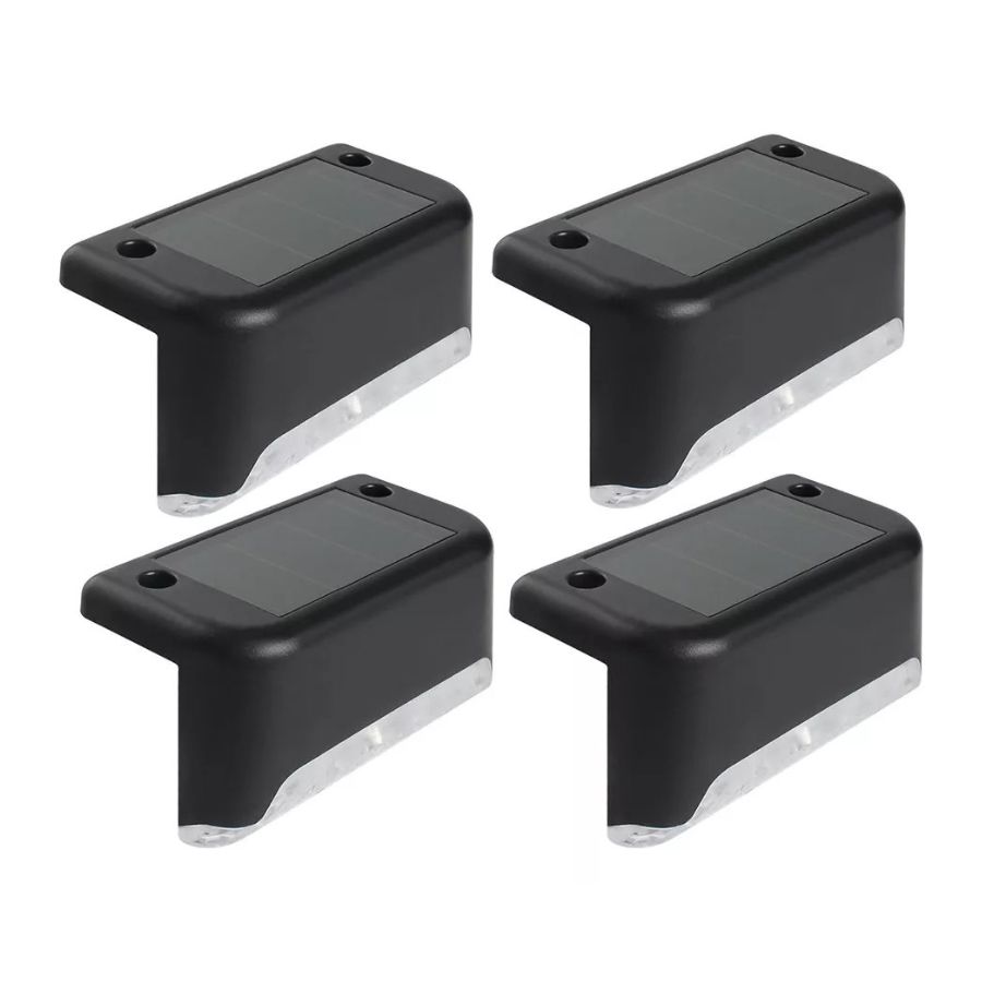 PACK 4 LAMPARA LED APLIQUE DE PARED SOLAR EXTERIOR JARDIN - 1