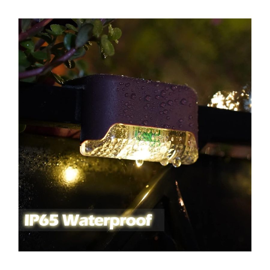 PACK 4 LAMPARA LED APLIQUE DE PARED SOLAR EXTERIOR JARDIN - 2