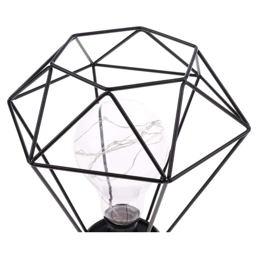 LÁMPARA DE MESA CLICK VENTAS DE METAL DISEÑO GEOMÉTRICO DECORATIVA HOGAR A PILAS - 3