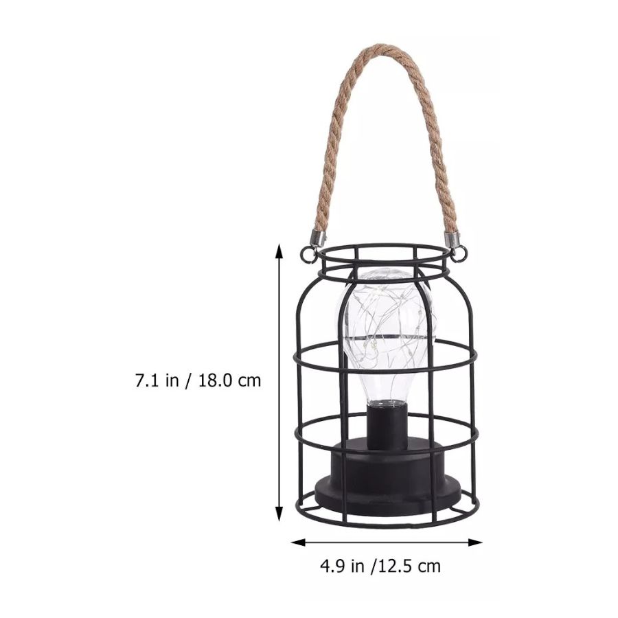 LÁMPARA DE MESA CLICK VENTAS DE METAL COLGANTE DISEÑO JAULA EXTERIOR INTERIOR A PILAS - 3