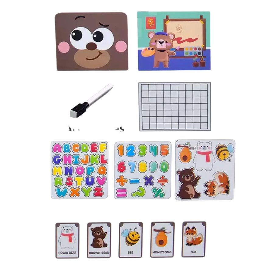 PIZARRA MAGNÉTICA EDUCATIVA CLICK VENTAS CAFE DE OSITO PARA NIÑOS 14PCS - 2