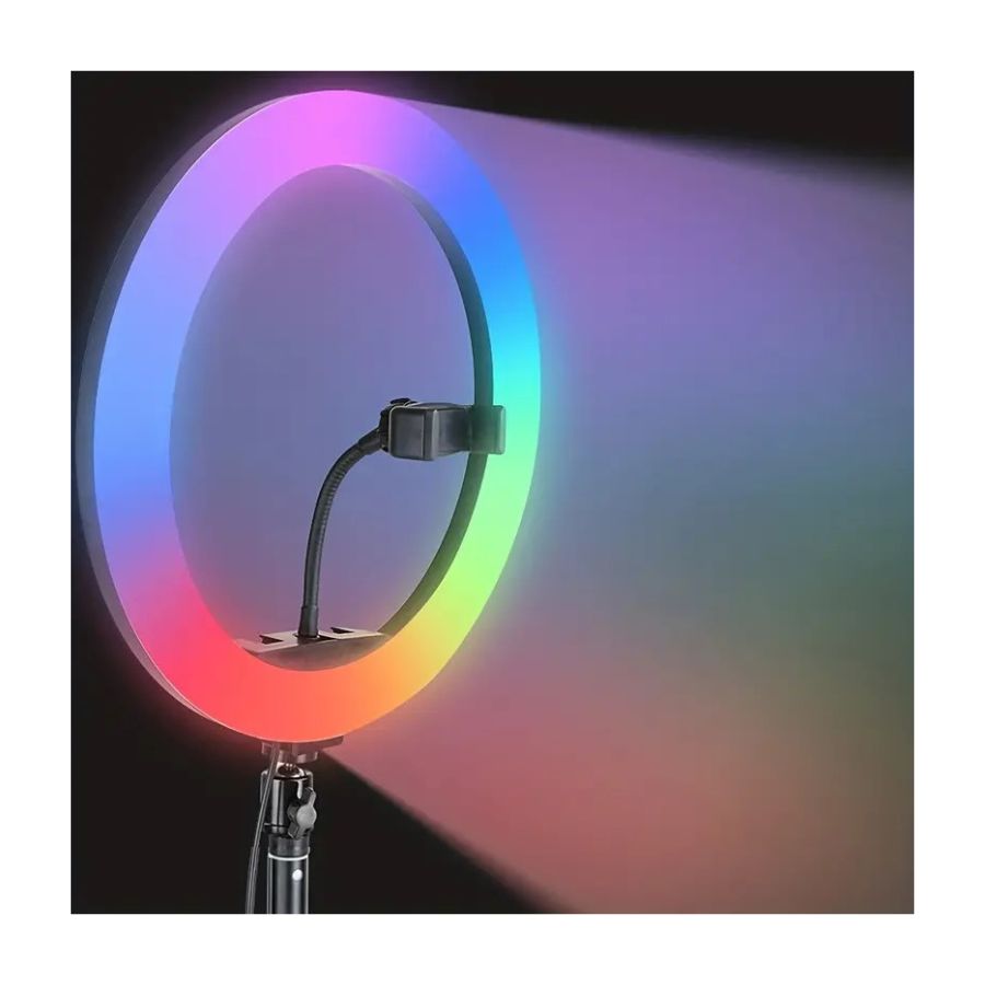 ARO DE LUZ LED CLICK VENTAS RGB MULTICOLOR 45CM FOTOS VIDEOS ILUMINACIÓN - 2