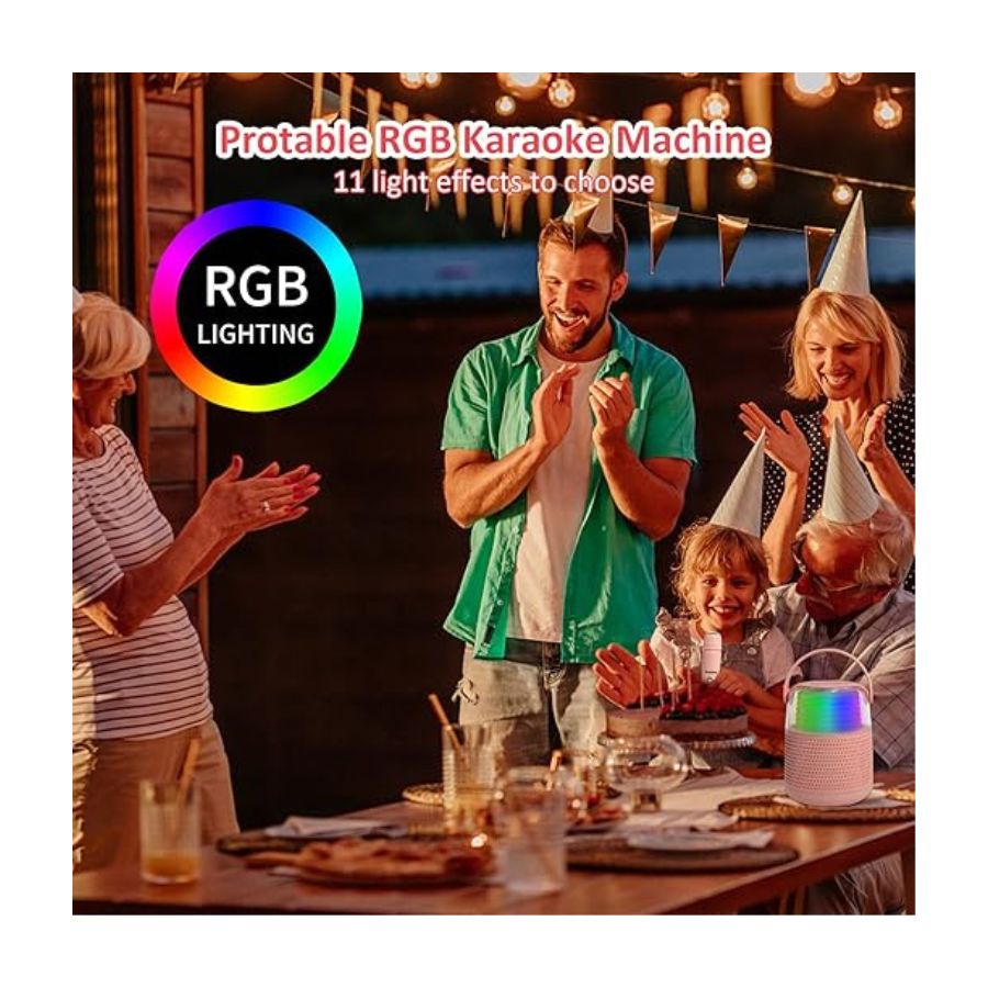 PARLANTE Y MICRÓFONO BLUETOOTH CLICK VENTAS KARAOKE VOZ RGB Y-1 - 4
