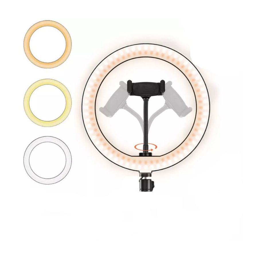 ARO DE LUZ LED CLICK VENTAS TRICOLOR 45CM ILUMINACIÓN FOTOS Y VIDEO - 3