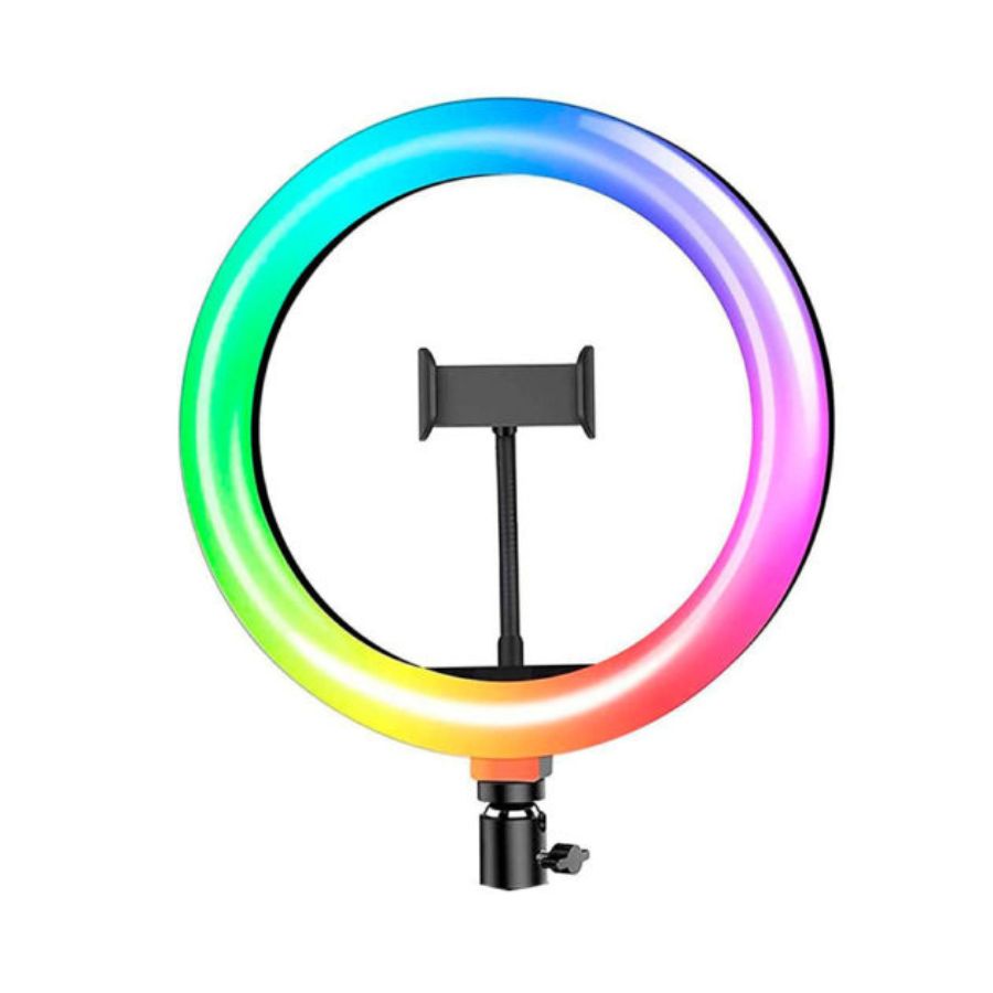 ARO DE LUZ LED CLICK VENTAS RGB FOTO VIDEOS ILUMINACIÓN MULTICOLOR 36CM - 2