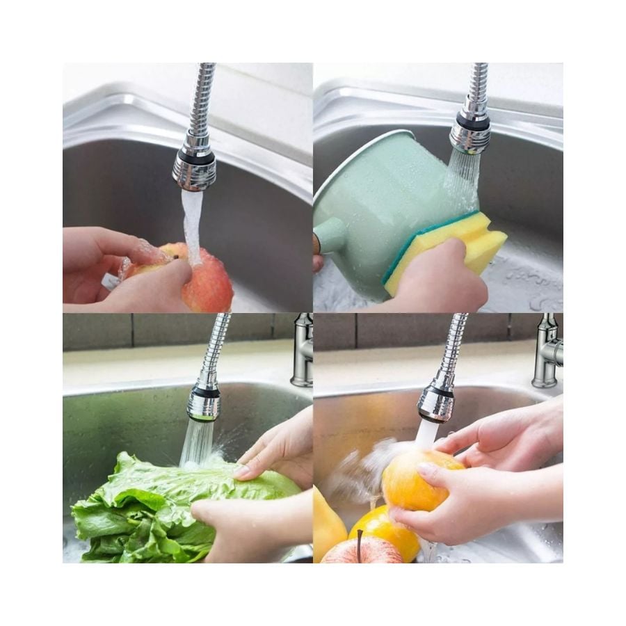 EXTENSOR DE GRIFO FLEXIBLE PARA LLAVE LAVAPLATOS AGUA - 3