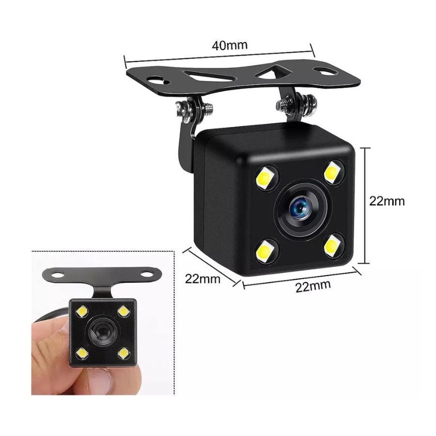 CÁMARA DE REVERSA CLICK VENTAS 4 LED PARA PANTALLA UNIVERSAL VEHÍCULO - 4