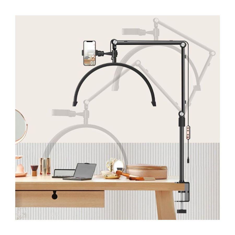 LÁMPARA DE ESCRITORIO EN FORMA DE U LUZ LED CON SOPORTE - 4