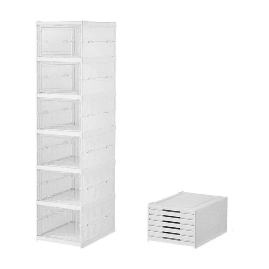 ZAPATERO ORGANIZADOR PLEGABLE MULTIUSO 6 COMPARTIMIENTOS - 1