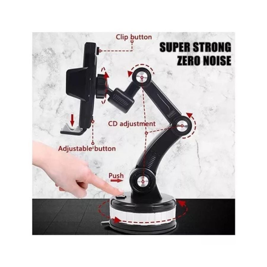 SOPORTE PARA CELULAR CLICK VENTAS TABLERO TIPO VENTOSA 360º UNIVERSAL - 5