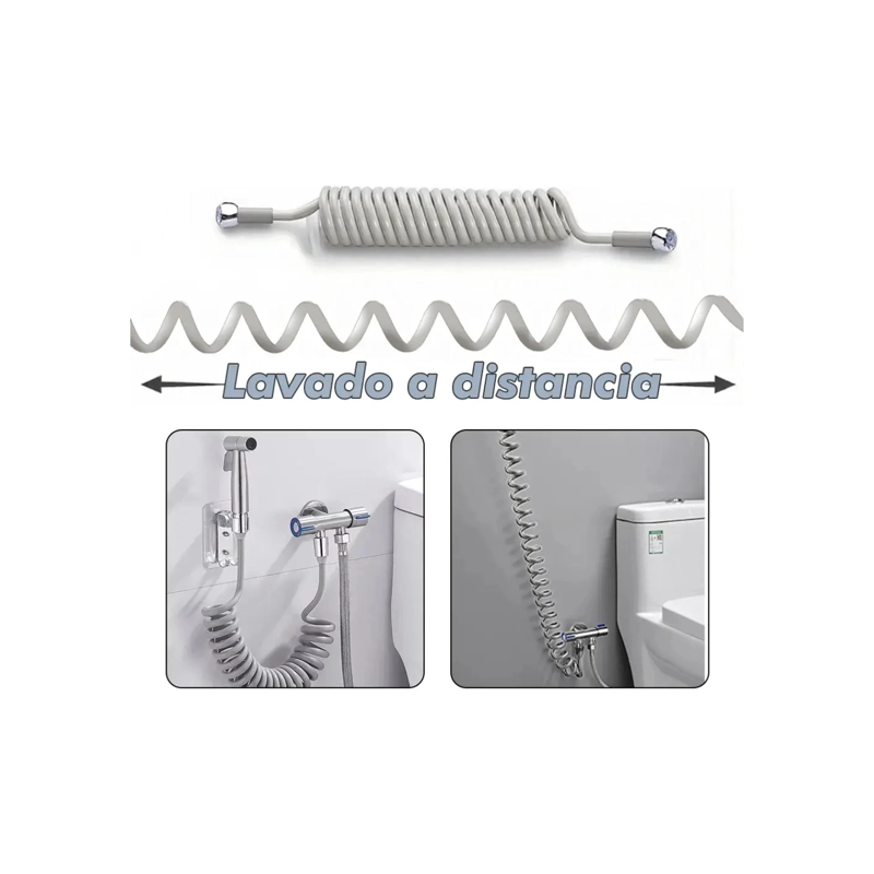 KIT CLICK VENTAS DUCHA ROCIADOR BIDET PARA INODORO 304 PULVERIZADOR - 6