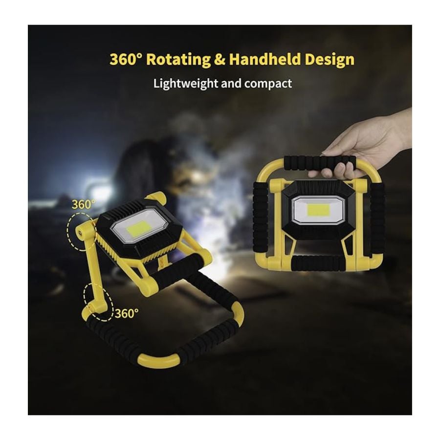 LAMPARA LED DE TRABAJO RECARGABLE CON TRIPODE REFLECTOR - 5