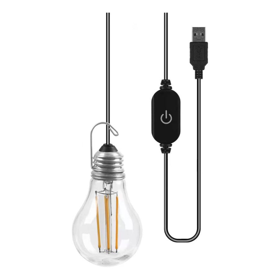 BOMBILLA LED CÁLIDO PARA ACAMPAR USB REGULABLE EXTERIOR - 1