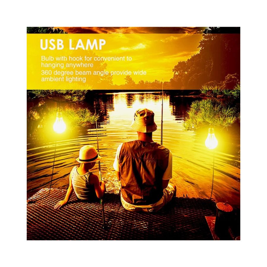 BOMBILLA LED CÁLIDO PARA ACAMPAR USB REGULABLE EXTERIOR - 4