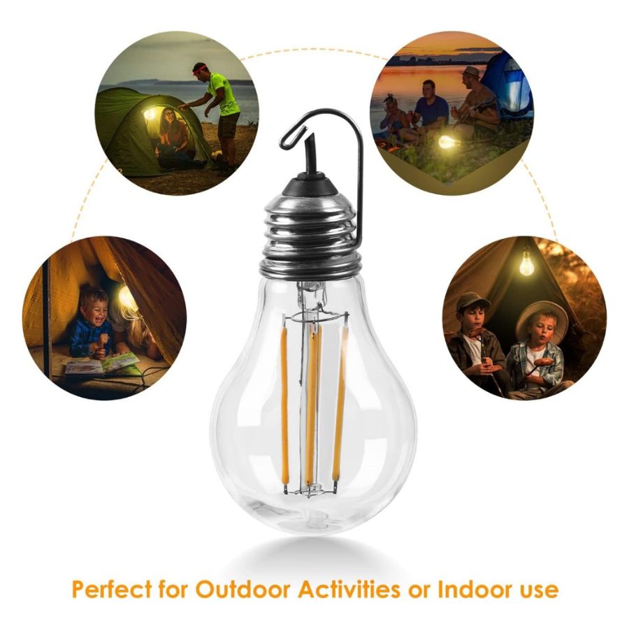 BOMBILLA LED CÁLIDO PARA ACAMPAR USB REGULABLE EXTERIOR - 5